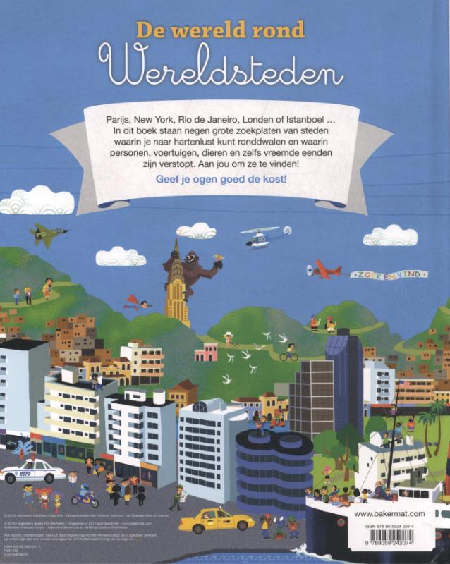 Kijk- en zoekboek - De wereld rond Wereldsteden achterkant