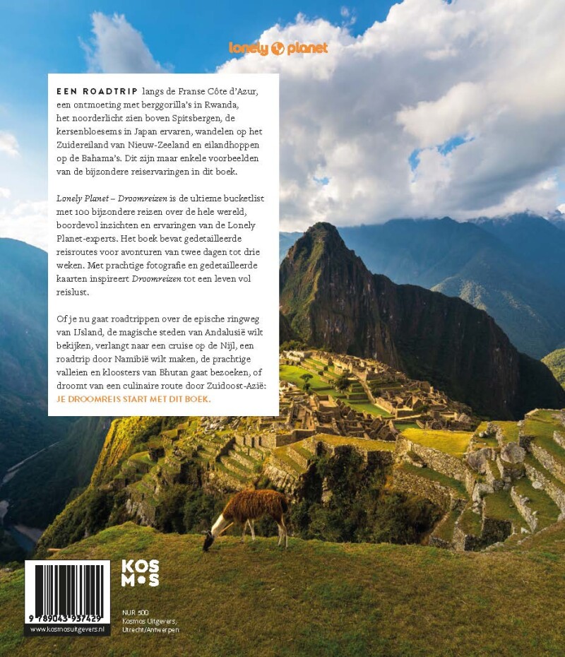 Droomreizen / Lonely planet achterkant