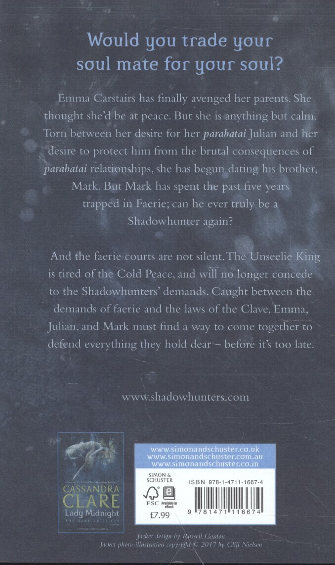 Lord of Shadows / The Dark Artifices / 2 achterkant
