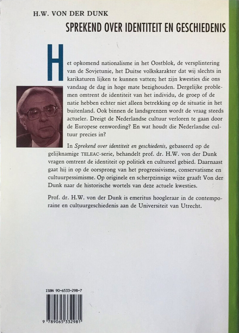 Sprekend over identiteit en geschiedenis achterkant