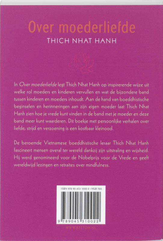 Over moederliefde achterkant