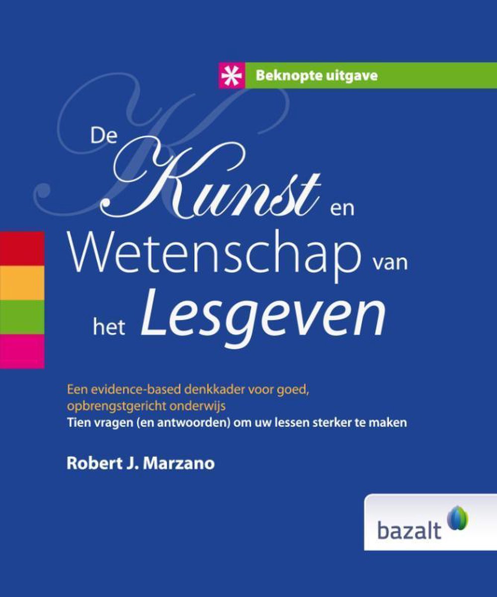 boekenbalie_9789461181381_cover De kunst en wetenschap van het lesgeven / Beknopte uitgave