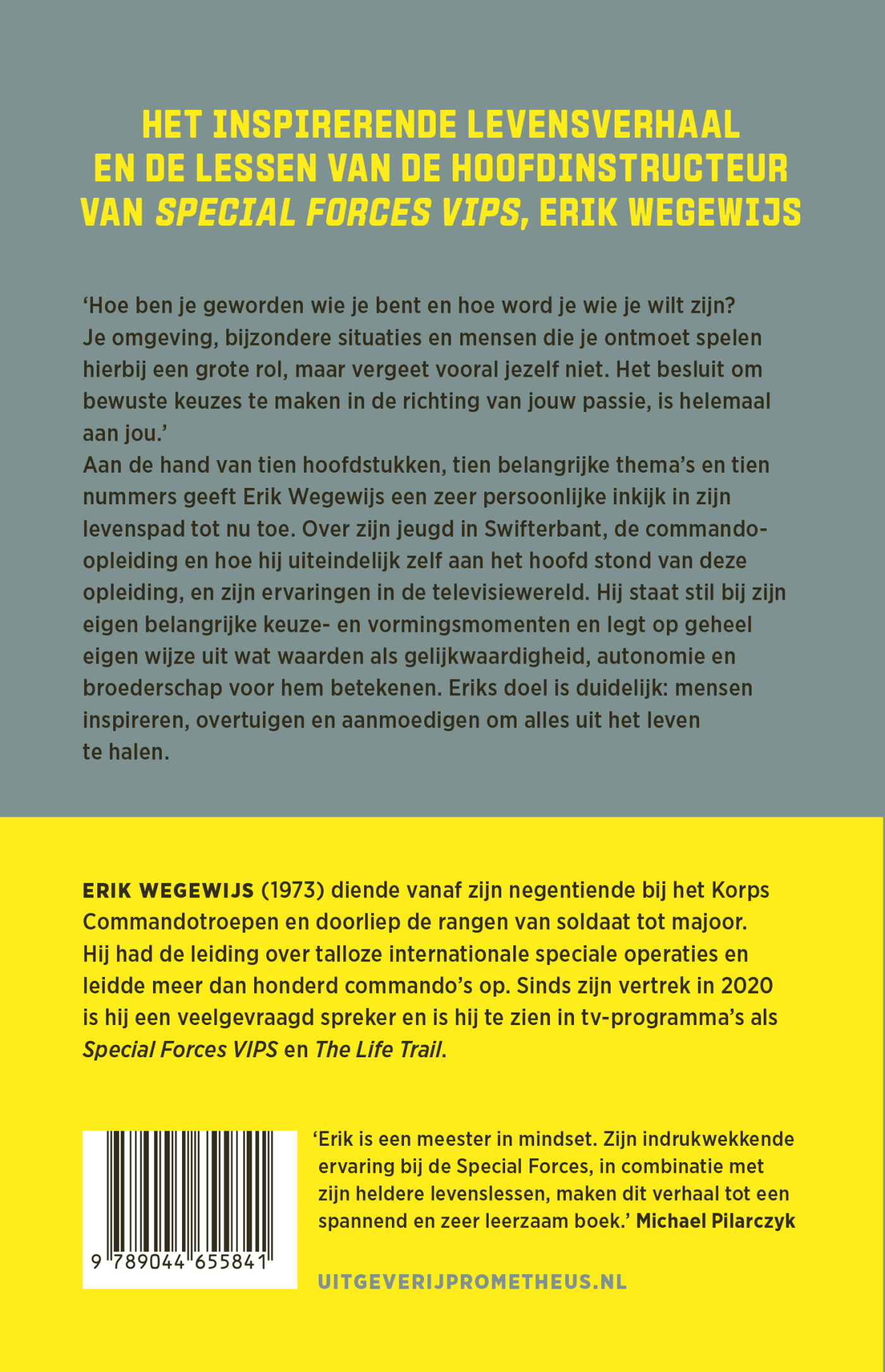 Met blote handen achterkant