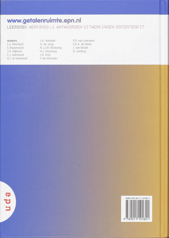 Getal en Ruimte / 2 wi Havo/vwo achterkant