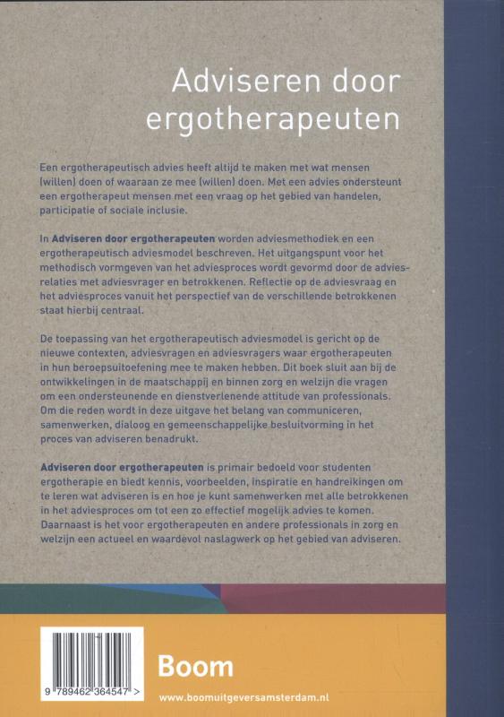 Adviseren door ergotherapeuten Adviseren door ergotherapeuten achterkant