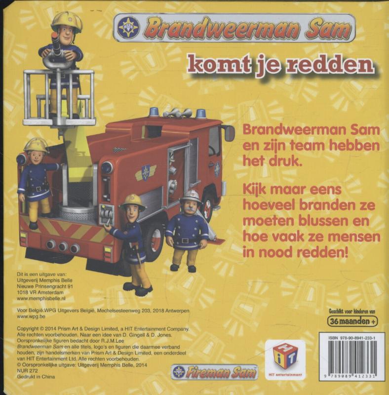 Brandweerman Sam komt je redden! / Brandweerman Sam achterkant