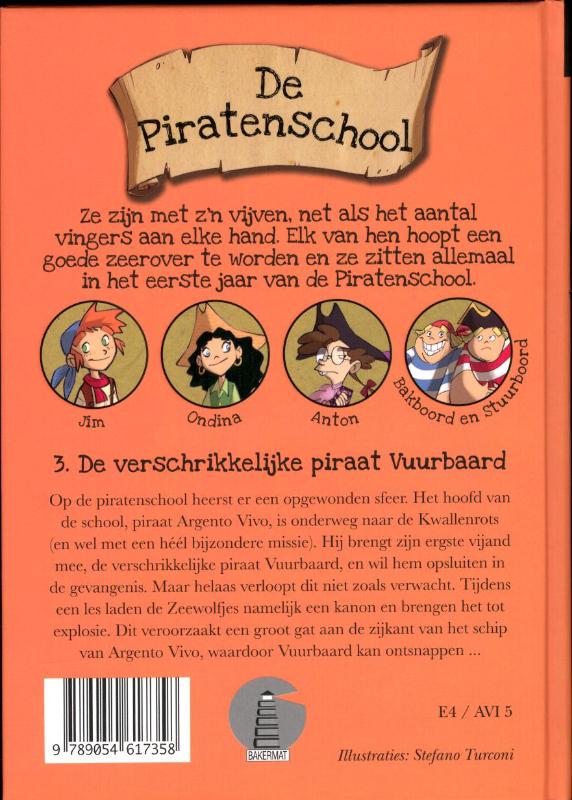 De verschrikkelijke piraat vuurbaard / De piratenschool achterkant