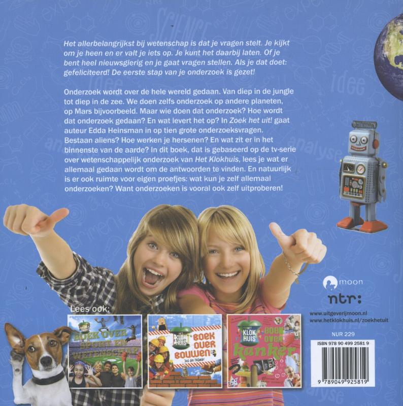 Het Klokhuisboek over onderzoek / Zoek 't uit achterkant