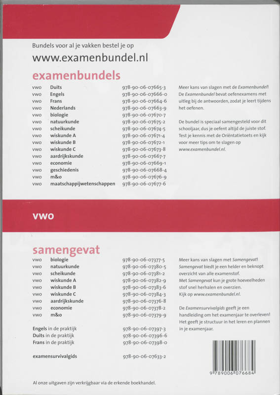 Examenbundel  / Geschiedenis Vwo 2011/2012 achterkant