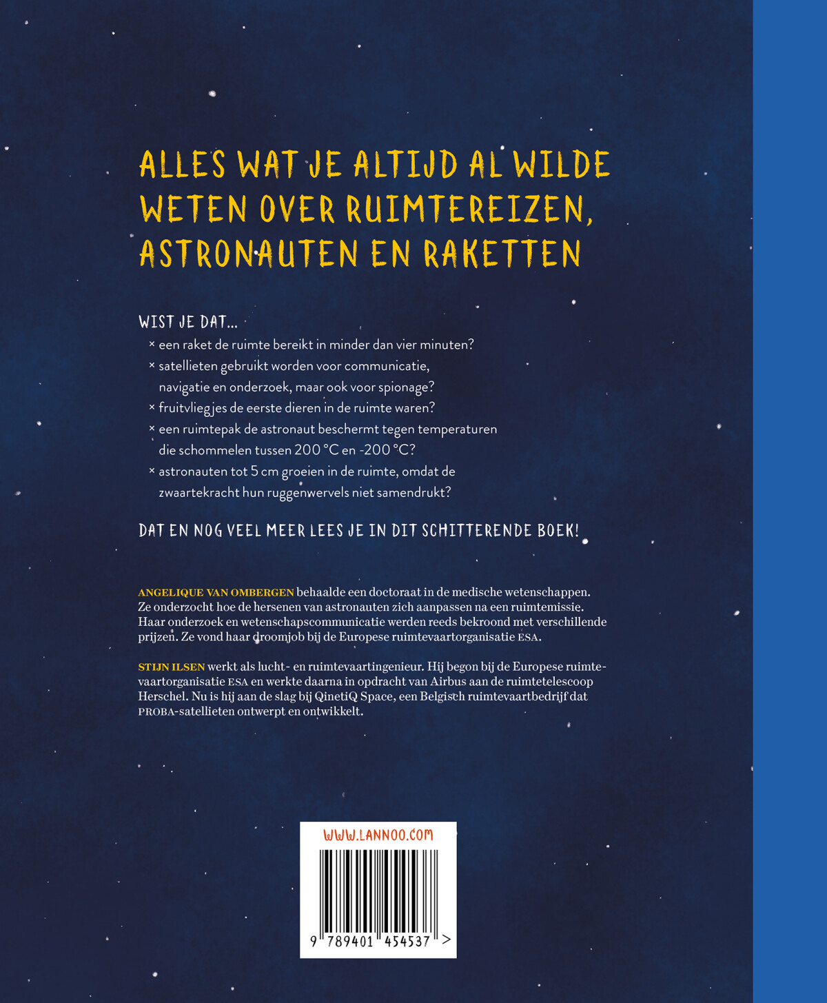 Reis naar de sterren achterkant