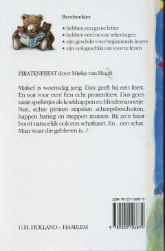 Piratenfeest / Bereboekjes achterkant