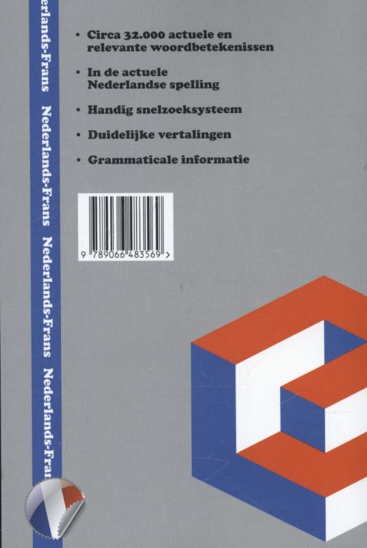 Woordenboek Nederlands-Frans achterkant