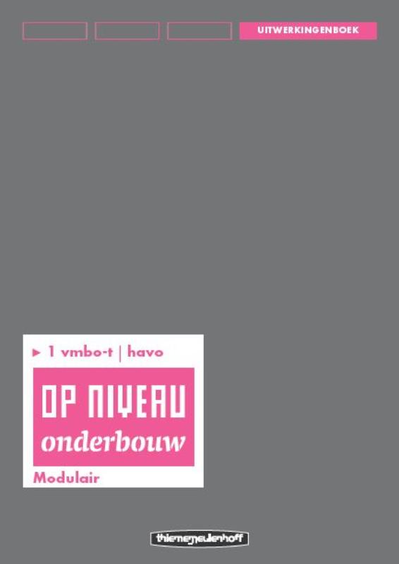 boekenbalie_9789006109597_cover Op niveau 1 vmbo-t/havo Uitwerkingen/Modulair