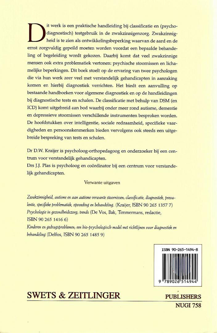 PSYCHODIAGNOSTIEK ZORG VERSTANDEL DR 1 achterkant