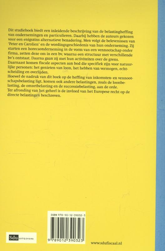 Inleiding belastingheffing ondernemingen en particulieren 2013 achterkant