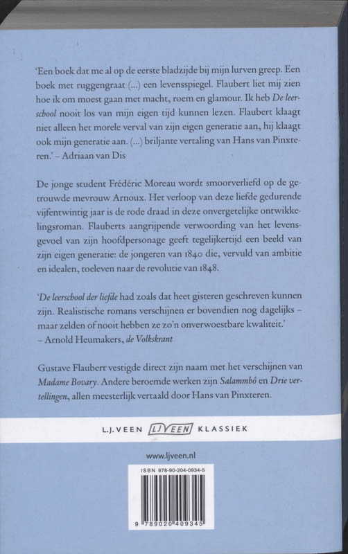 De Leerschool Der Liefde achterkant