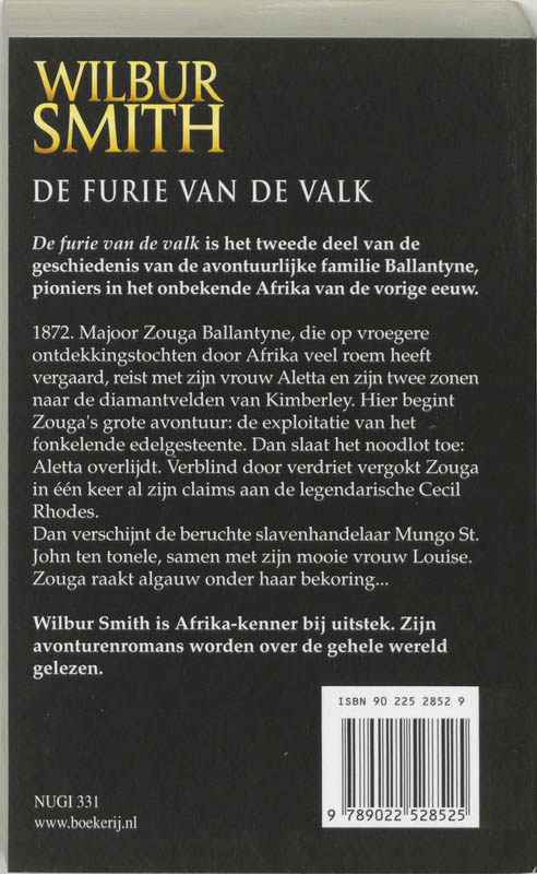 De furie van de valk / Ballantyne achterkant