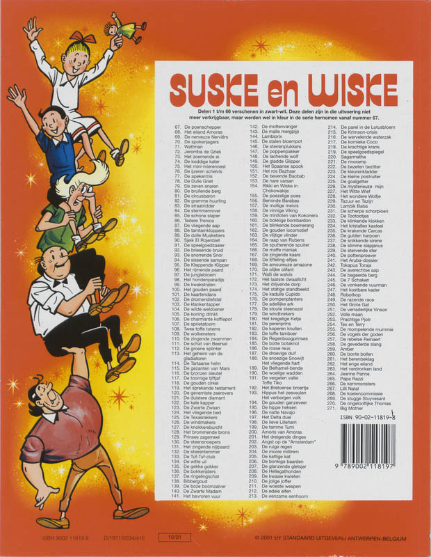 Het Sprekende testament / Suske en Wiske / 119 achterkant