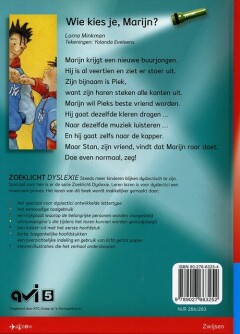 Wie kies je, Marijn? / Zoeklicht Dyslexie achterkant