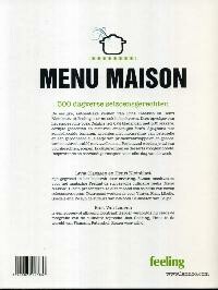 Menu maison achterkant