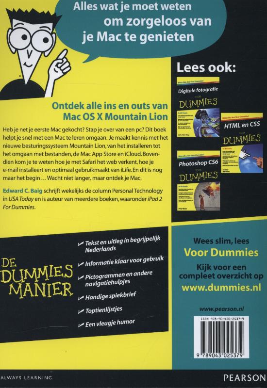 Mac voor dummies / Voor Dummies achterkant