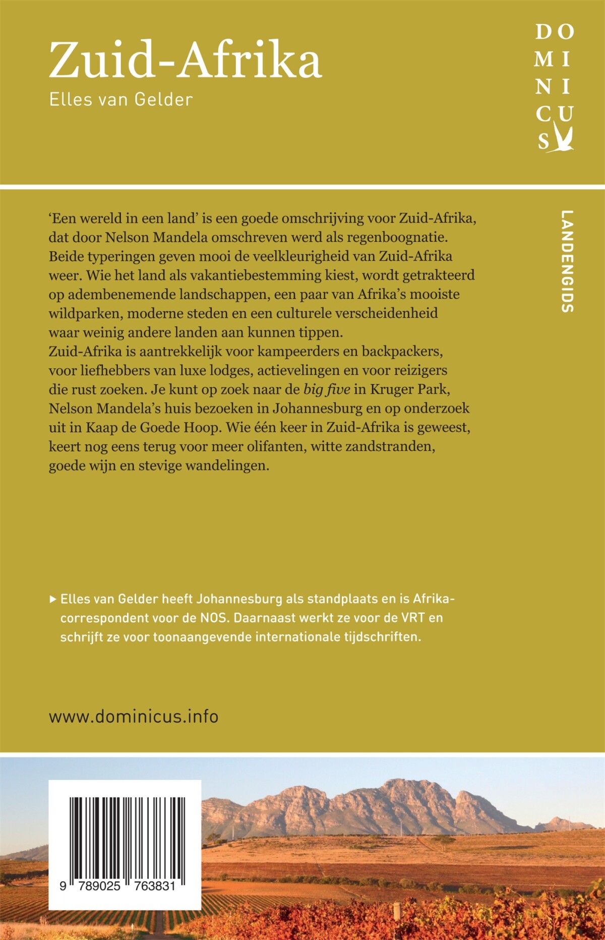 Zuid-Afrika / Dominicus landengids achterkant