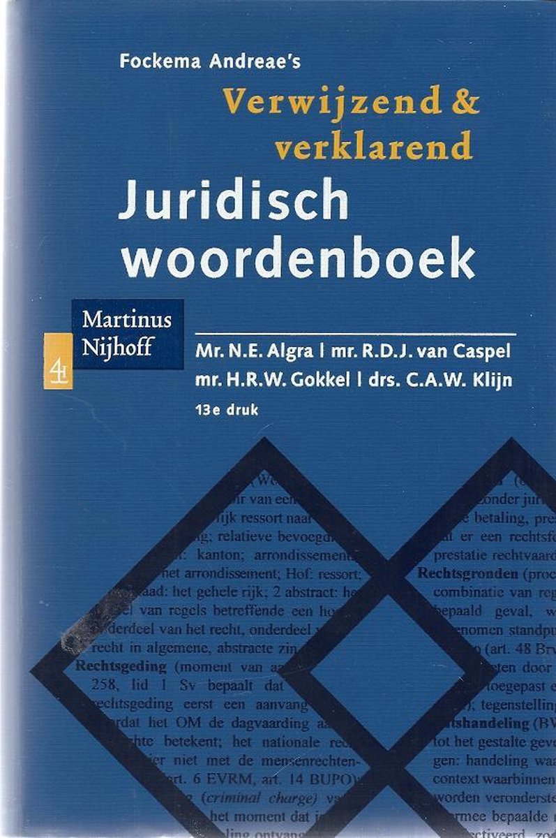 N.E. Algra Juridisch Woordenboek thumbnail