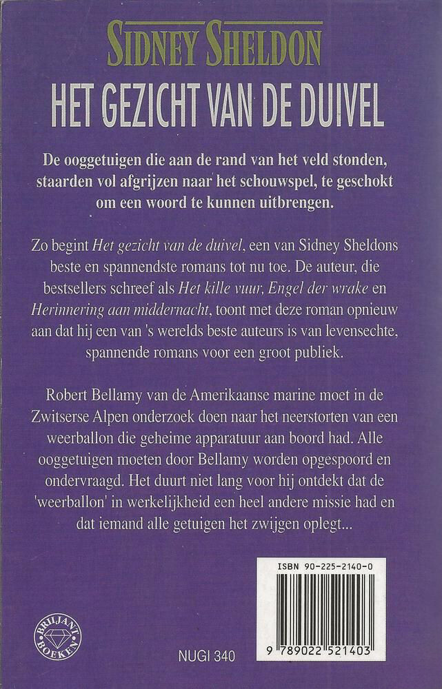 Het gezicht van de duivel / Parel pockets achterkant