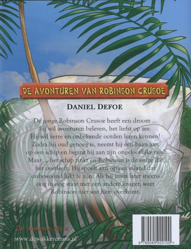 De avonturen van Robinson Crusoe achterkant