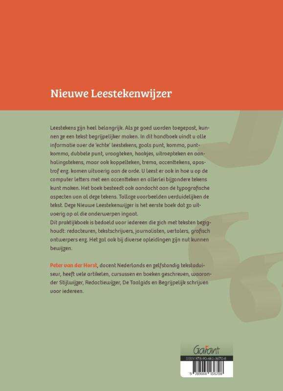 Nieuwe Leestekenwijzer achterkant