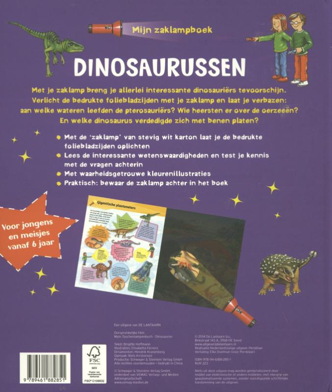 Dinosaurussen / Mijn zaklampboek achterkant