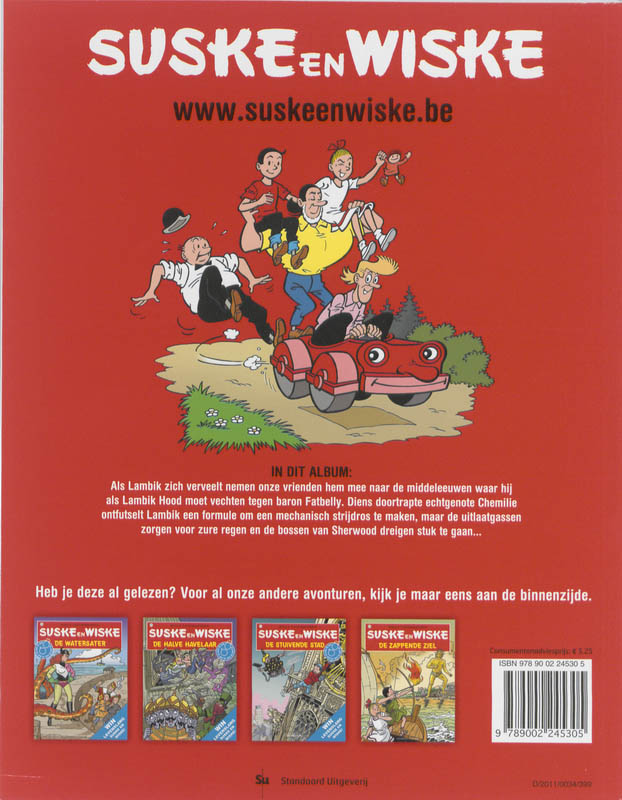 De ruige regen / Suske en Wiske / 203 achterkant