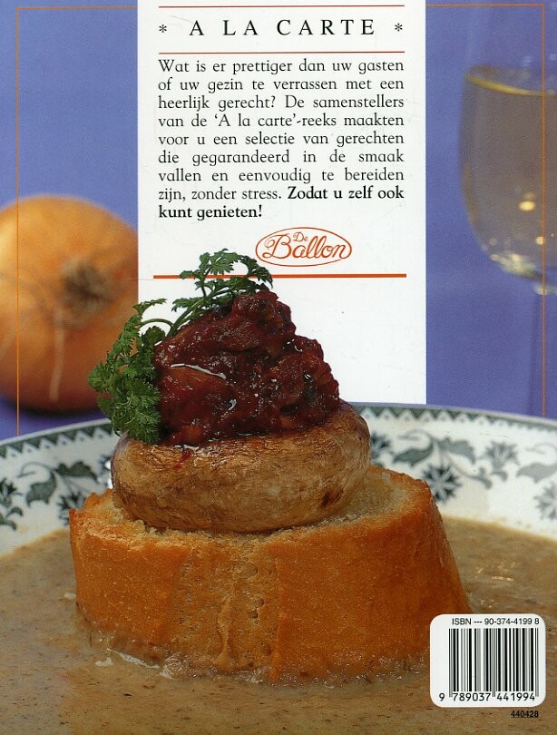Recepten met paddenstoelen / A la carte / 1 achterkant