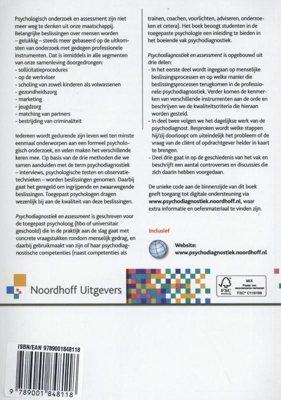 Psychodiagnostiek en assessment Psychodiagnostiek en assessment achterkant