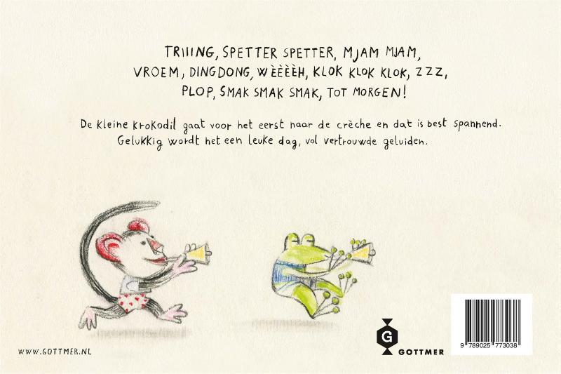 Wat zegt de kleine krokodil op de crèche? achterkant