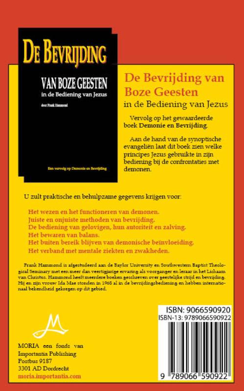 De bevrijding van boze geesten in de bediening van Jezus De bevrijding van boze geesten in de bediening van Jezus achterkant