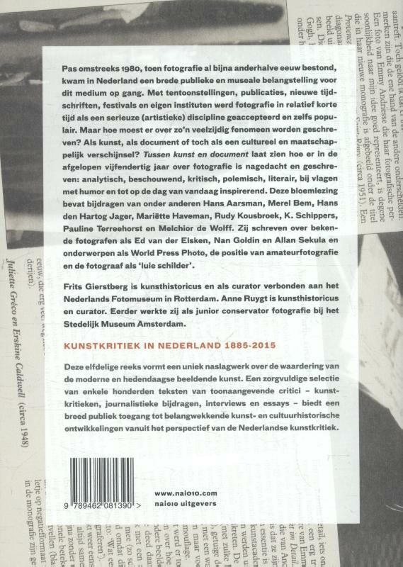 Tussen kunst en document / Kunstkritiek in Nederland 1885-2015 / 9 achterkant