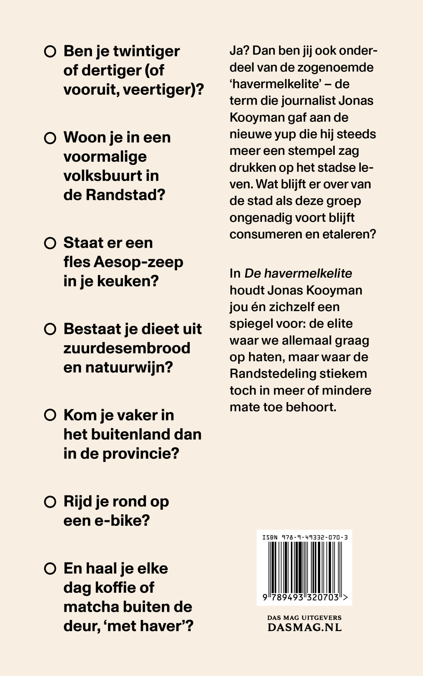 De havermelkelite achterkant