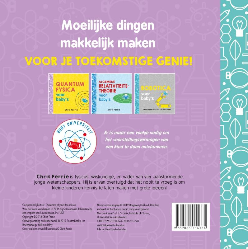 Raketwetenschap voor baby’s / Baby universiteit achterkant