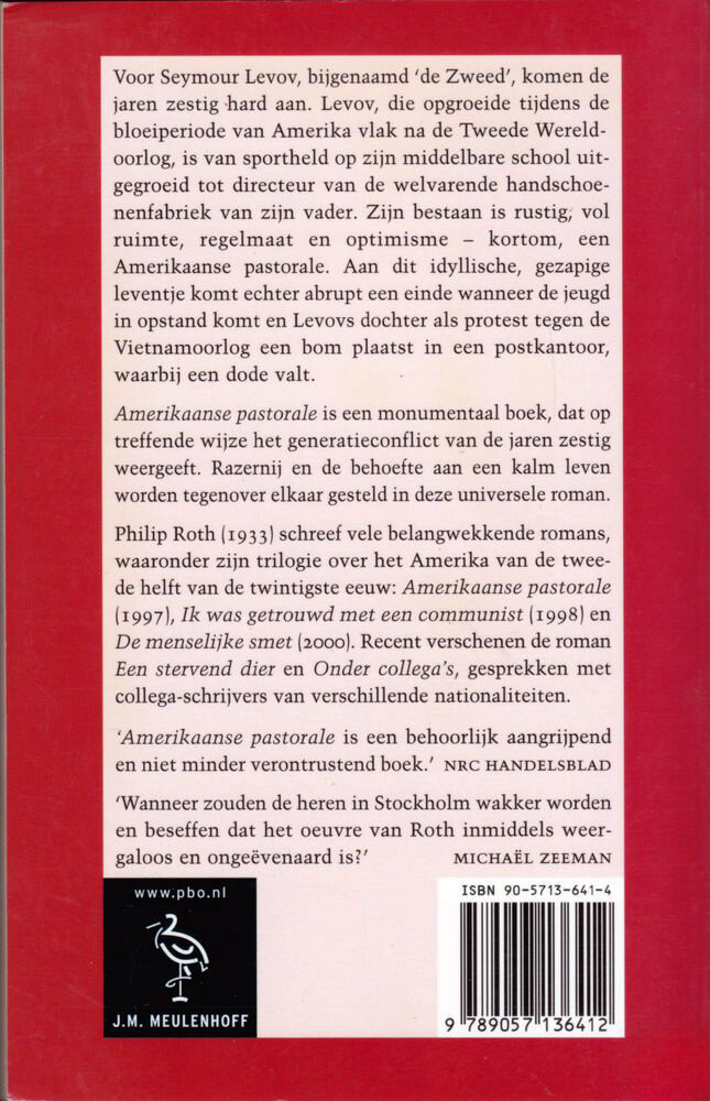 Amerikaanse pastorale / Ooievaar achterkant
