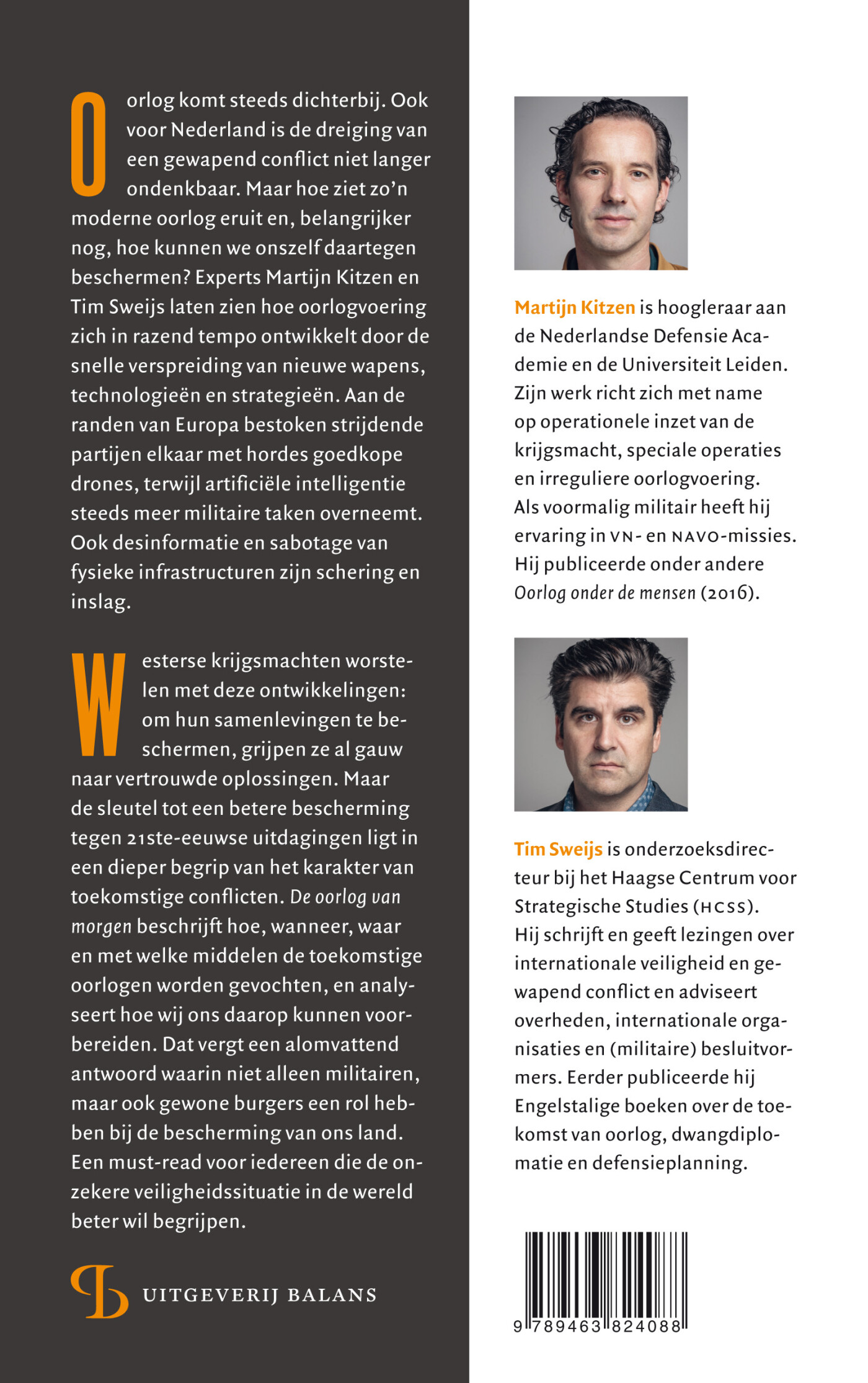 De oorlog van morgen achterkant