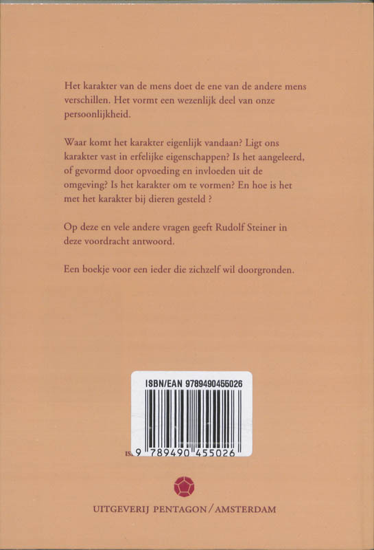 Het karakter van de mens achterkant