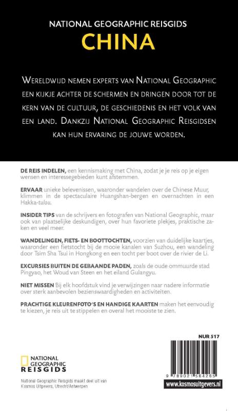 China / National Geographic Reisgids achterkant