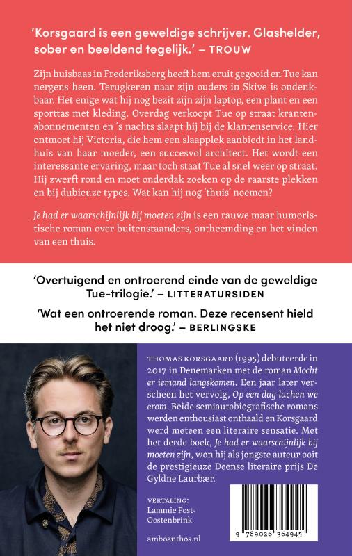 Je had er waarschijnlijk bij moeten zijn / Tue-trilogie / 3 achterkant