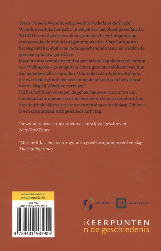 De Slag bij Waterloo achterkant