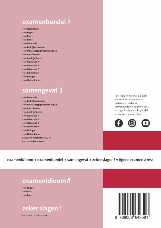 Examenbundel / vwo Biologie 2023/2024 achterkant