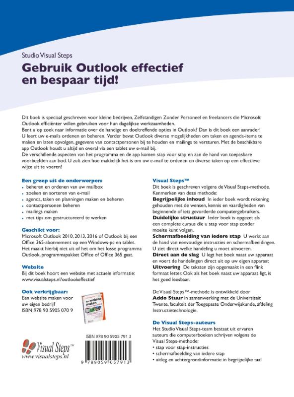 Gebruik Outlook effectief en bespaar tijd! achterkant