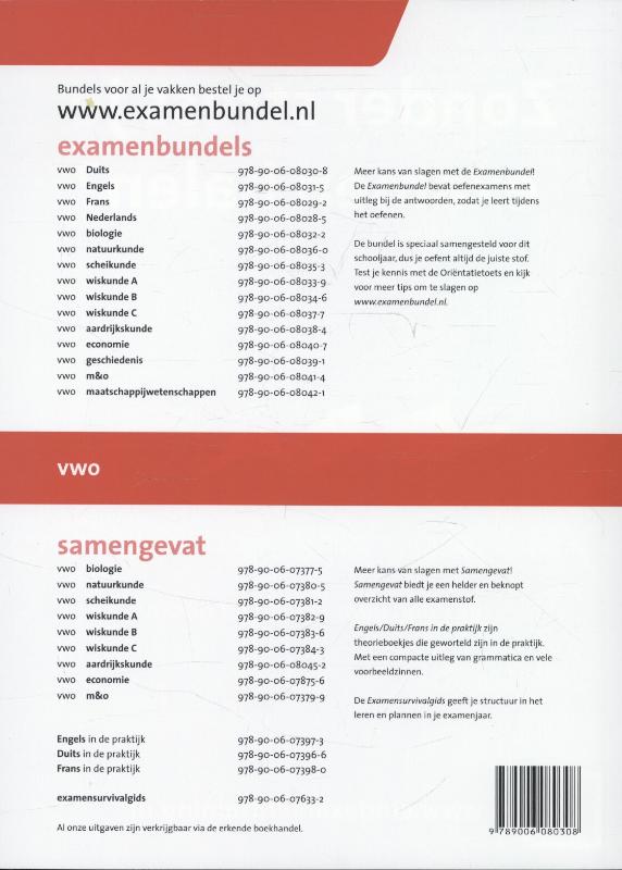 Examenbundel 2013/2014 Vwo Duits achterkant