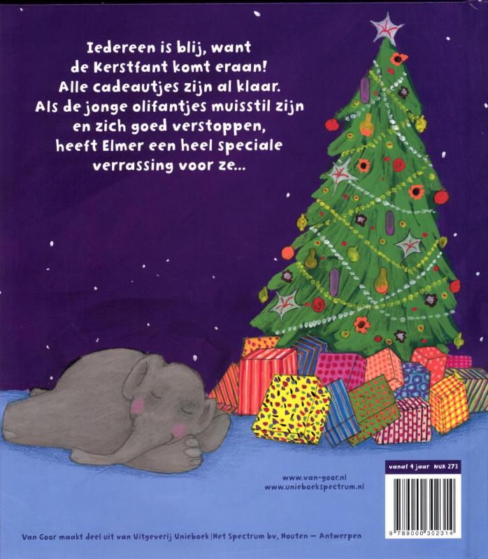 Elmer En De Kerstfant Elmer En De Kerstfant achterkant