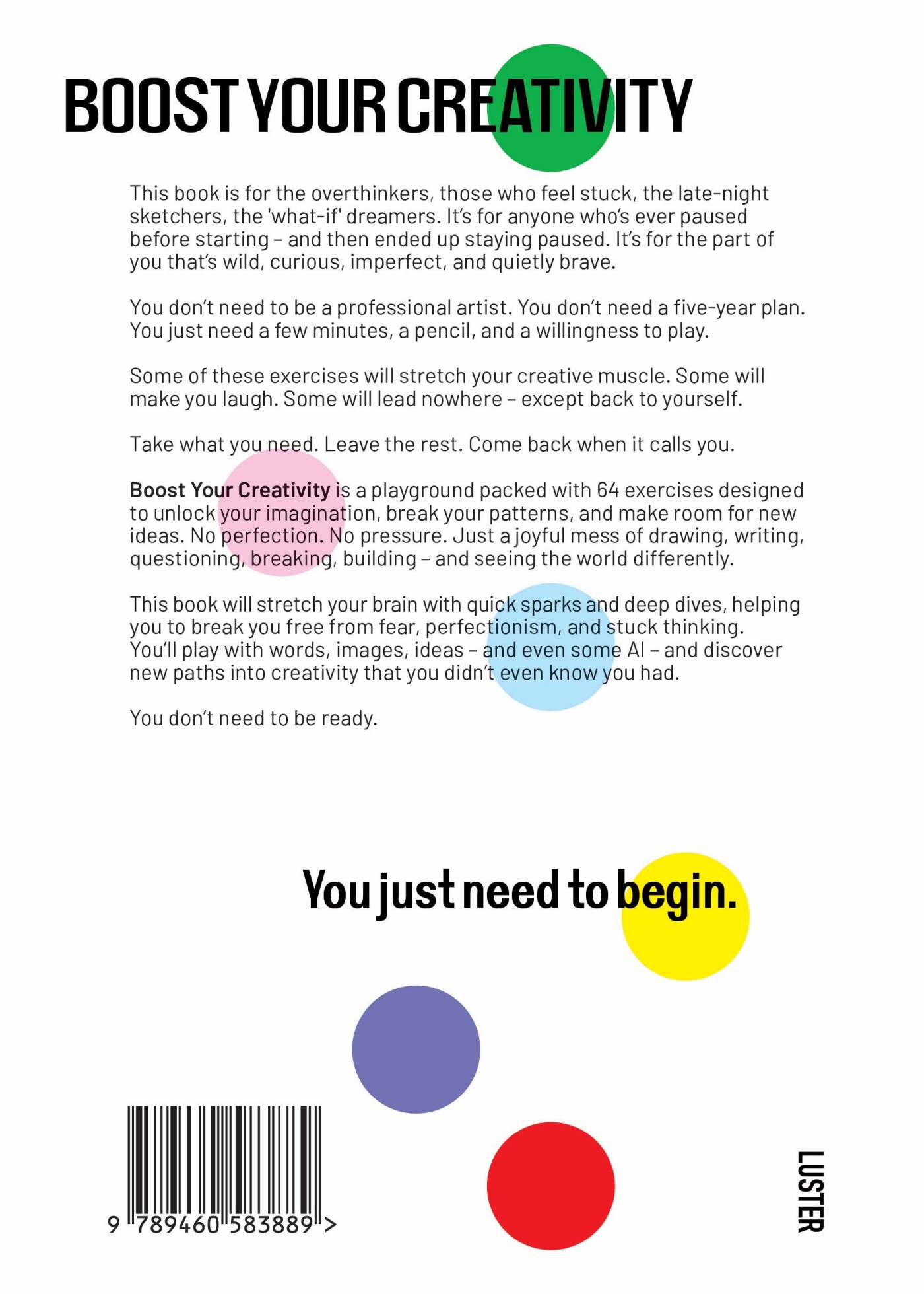 Boost Your Creativity achterkant